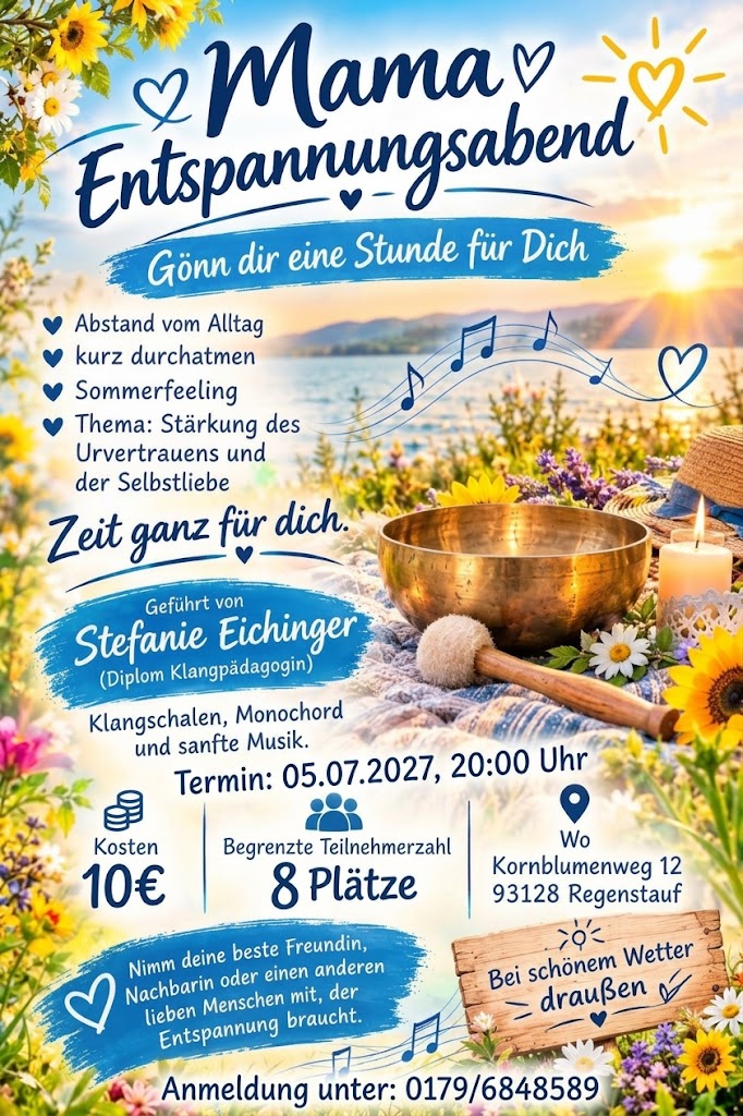 Mama-Entspannungsabend 05.07.2027 20:00 Uhr